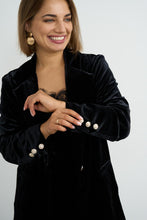 Load image into Gallery viewer, Black Velvet Blazer