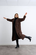 Load image into Gallery viewer, Brown Bouclé Coat