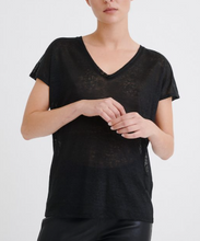 Load image into Gallery viewer, Faylinn V Neck -Black T Shirt