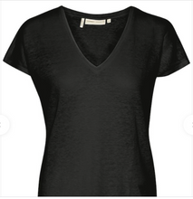 Load image into Gallery viewer, Faylinn V Neck -Black T Shirt