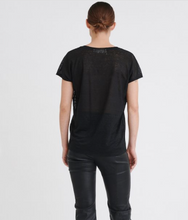 Load image into Gallery viewer, Faylinn V Neck -Black T Shirt