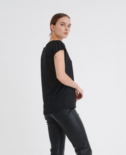 Load image into Gallery viewer, Faylinn O Neck -Black T Shirt