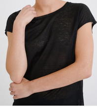 Load image into Gallery viewer, Faylinn O Neck -Black T Shirt
