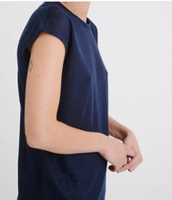 Load image into Gallery viewer, Faylinn O Neck- Navy Blue T Shirt