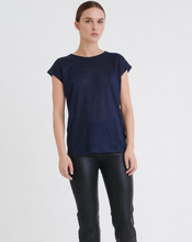 Load image into Gallery viewer, Faylinn O Neck- Navy Blue T Shirt