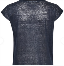 Load image into Gallery viewer, Faylinn O Neck- Navy Blue T Shirt
