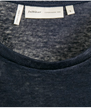 Load image into Gallery viewer, Faylinn O Neck- Navy Blue T Shirt