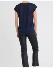Load image into Gallery viewer, Faylinn O Neck- Navy Blue T Shirt
