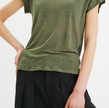 Load image into Gallery viewer, Faylinn V Neck - Green T Shirt