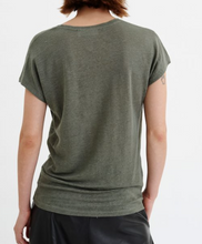 Load image into Gallery viewer, Faylinn V Neck - Green T Shirt