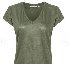 Load image into Gallery viewer, Faylinn V Neck - Green T Shirt
