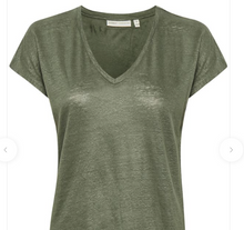 Load image into Gallery viewer, Faylinn V Neck - Green T Shirt