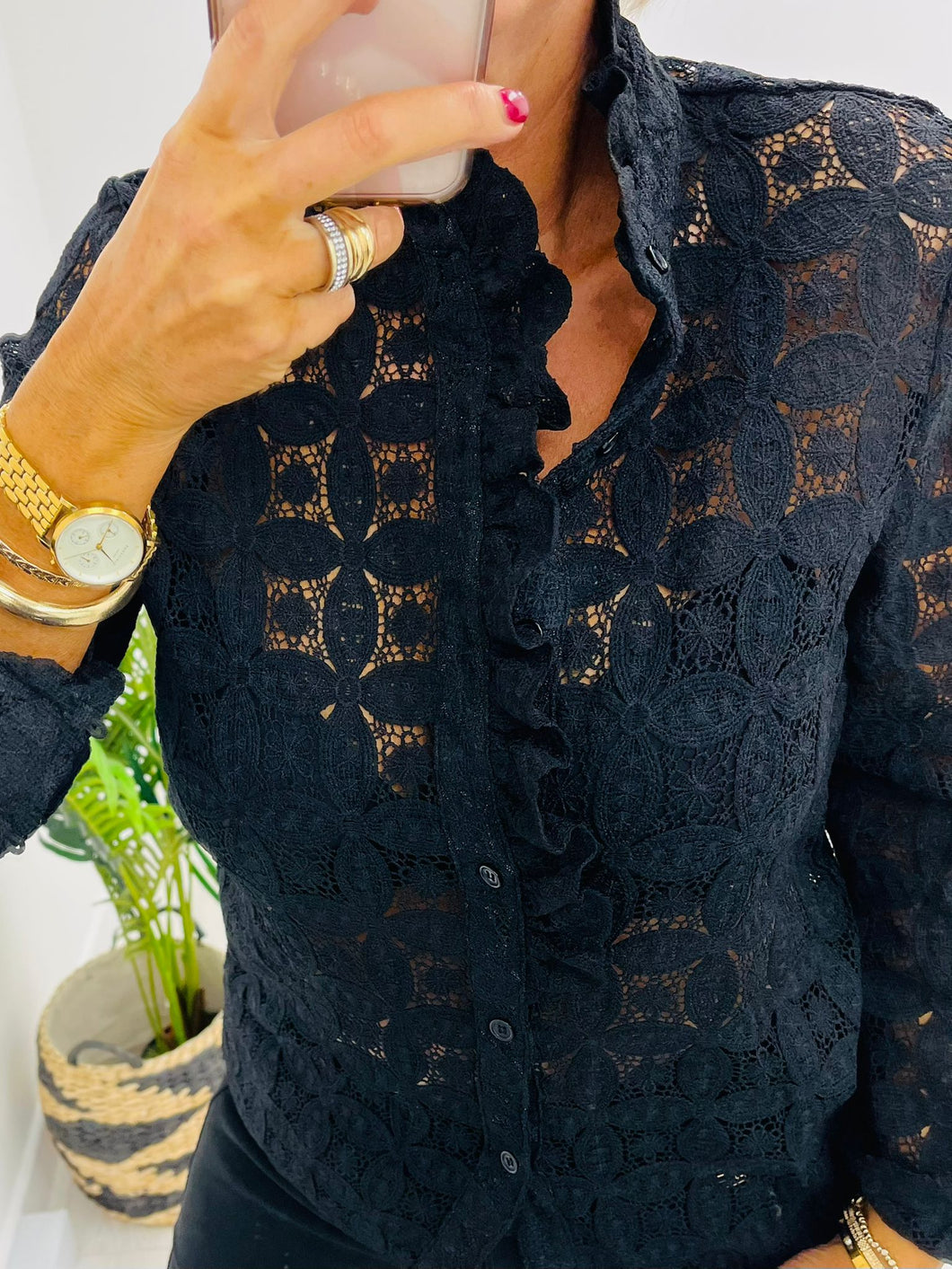 Black Lace Shirt