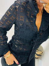 Load image into Gallery viewer, Black Lace Shirt
