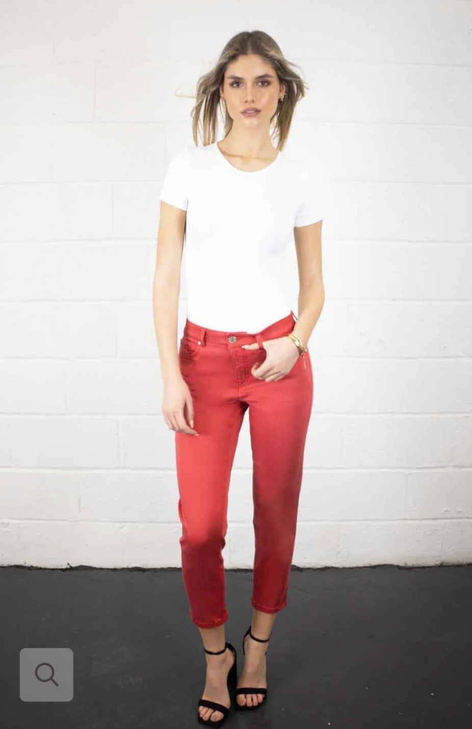Unity 3/4 Tencel Trousers Red