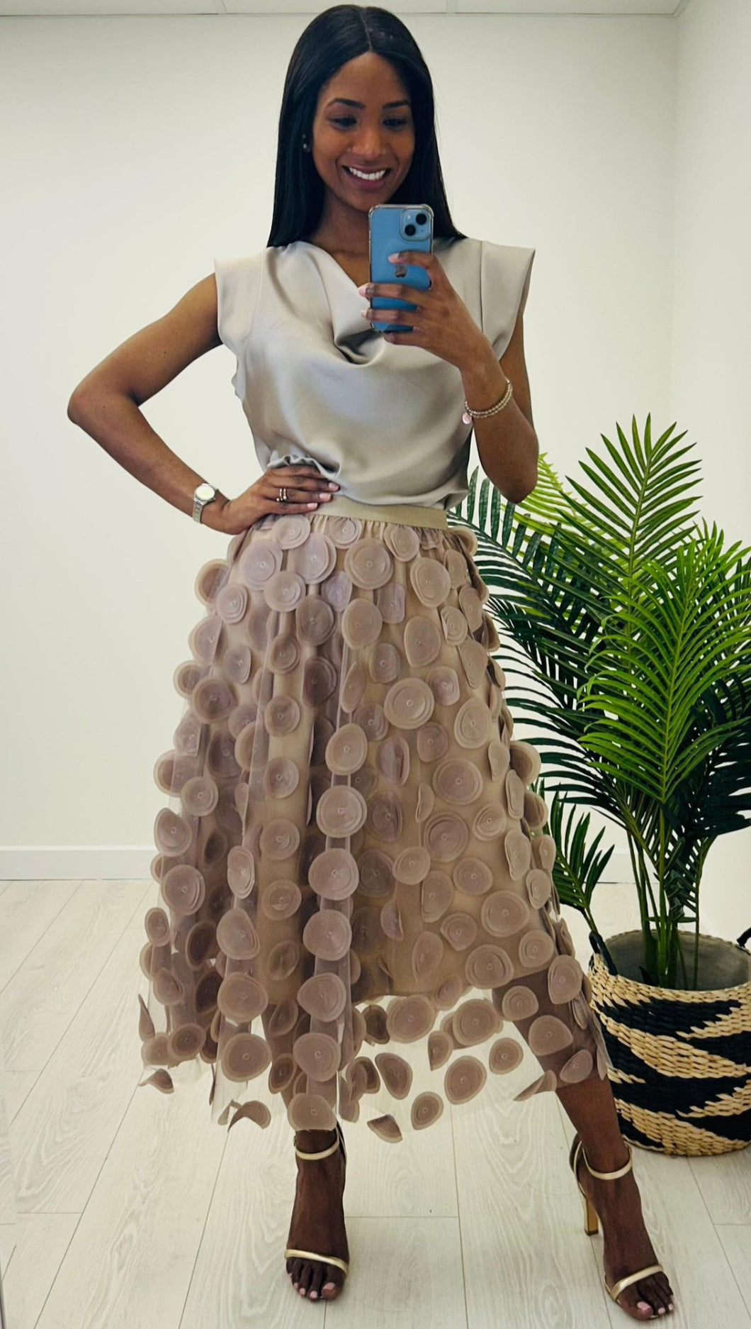 Disc Skirt - Taupe