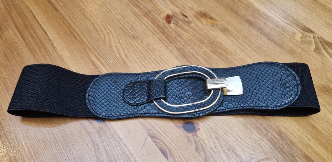 Gold Buckle Stretch Belt