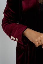 Load image into Gallery viewer, Wine Velvet Blazer
