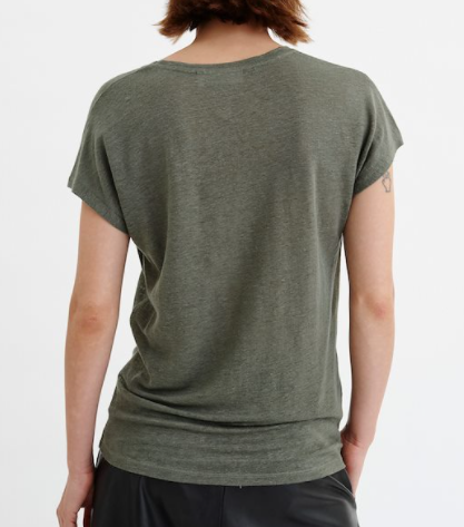 Faylinn O Neck- Green T Shirt