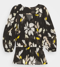 Load image into Gallery viewer, Florizza W Blouse -Black Painted Bloom
