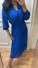 Load image into Gallery viewer, Royal Blue Pleated Dress
