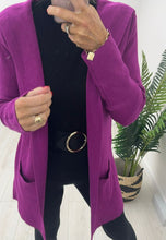 Load image into Gallery viewer, Hooded Cardi with Pockets - Majenta
