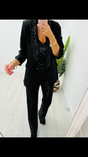 Load image into Gallery viewer, Black Sequin Trousers
