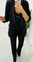 Load image into Gallery viewer, Black Sequin Trousers
