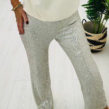 Load image into Gallery viewer, Beige Sequin Trousers
