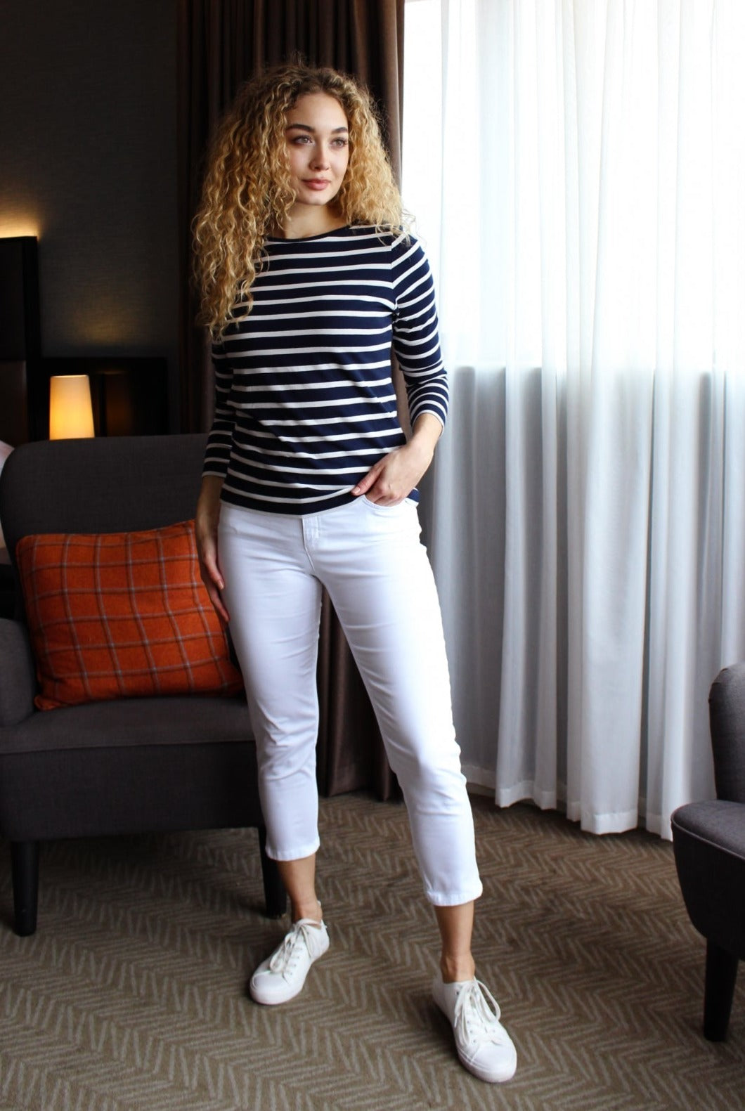 Unity 3/4 Tencel Trousers White